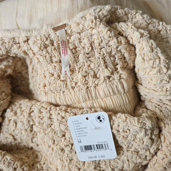 Free People Exotic Escape Convertible Maxi Dress Semolina Nwt - Picture 12 of 12